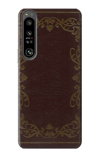 W3553 Vintage Book Cover Hard Case and Leather Flip Case For Sony Xperia 1 IV