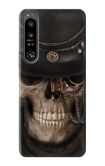 W3852 Steampunk Skull Hard Case and Leather Flip Case For Sony Xperia 1 IV