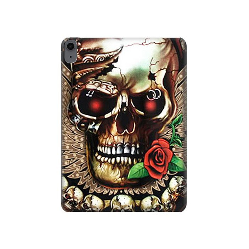 W0753 Skull Wing Rose Punk Tablet Hard Case For iPad Air (2022, 2020), Air 11 (2024), Pro 11 (2022)