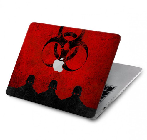 W2917 Biohazards Virus Red Alert Hard Case Cover For MacBook Air 13″ (2022,2024) - A2681, A3113