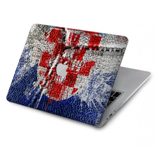 W3313 Croatia Flag Vintage Football Graphic Hard Case Cover For MacBook Air 13″ (2022,2024) - A2681, A3113