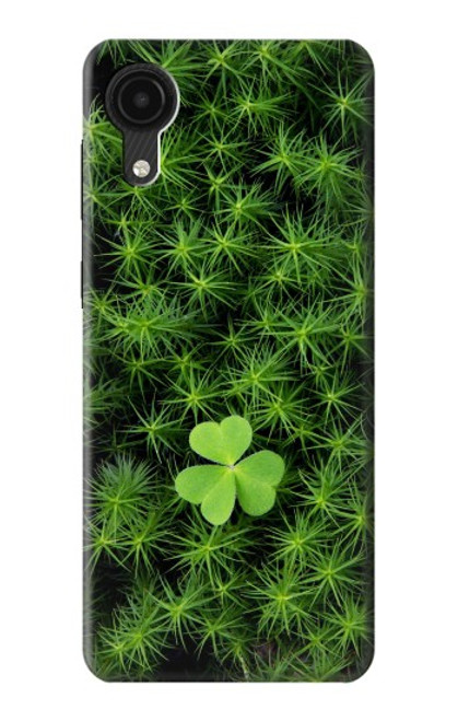 W0358 Clover Lucky Leaf Hard Case and Leather Flip Case For Samsung Galaxy A03 Core