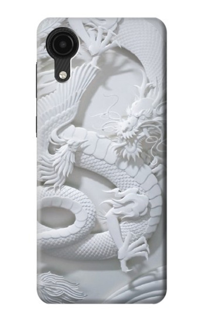 W0386 Dragon Carving Hard Case and Leather Flip Case For Samsung Galaxy A03 Core