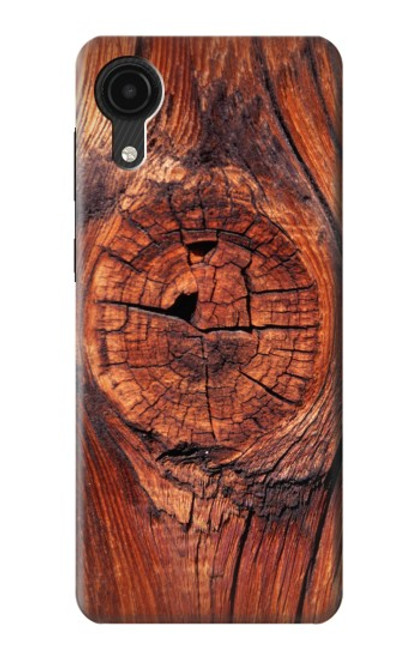 W0603 Wood Graphic Printed Hard Case and Leather Flip Case For Samsung Galaxy A03 Core