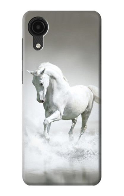 W0932 White Horse Hard Case and Leather Flip Case For Samsung Galaxy A03 Core