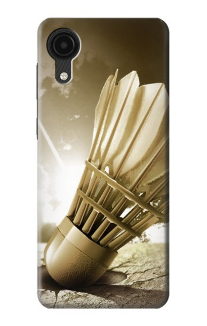 W0979 Badminton Sport Art Hard Case and Leather Flip Case For Samsung Galaxy A03 Core