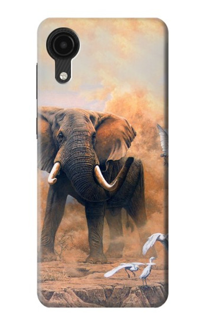 W1292 Dusty Elephant Egrets Hard Case and Leather Flip Case For Samsung Galaxy A03 Core