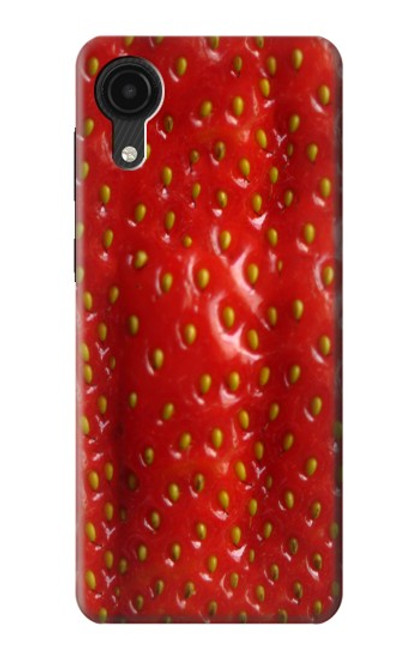 W2225 Strawberry Hard Case and Leather Flip Case For Samsung Galaxy A03 Core