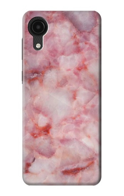 W2843 Pink Marble Texture Hard Case and Leather Flip Case For Samsung Galaxy A03 Core