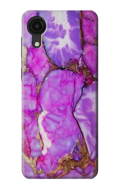 W2907 Purple Turquoise Stone Hard Case and Leather Flip Case For Samsung Galaxy A03 Core