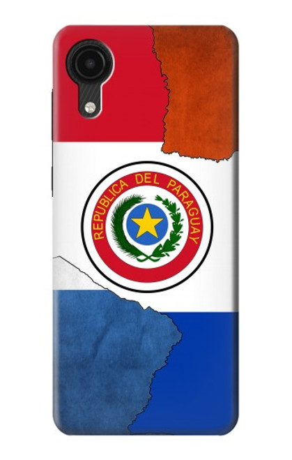 W3017 Paraguay Flag Hard Case and Leather Flip Case For Samsung Galaxy A03 Core