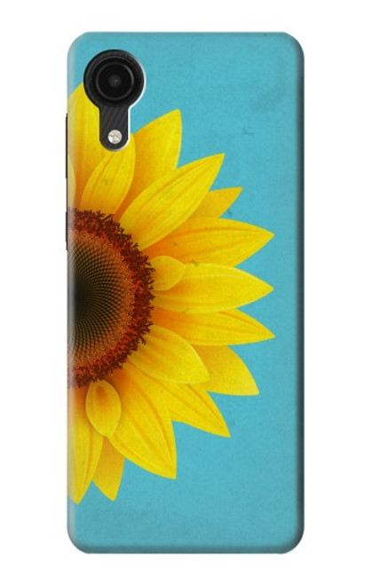 W3039 Vintage Sunflower Blue Hard Case and Leather Flip Case For Samsung Galaxy A03 Core