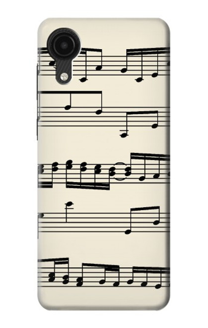 W3082 Music Sheet Hard Case and Leather Flip Case For Samsung Galaxy A03 Core