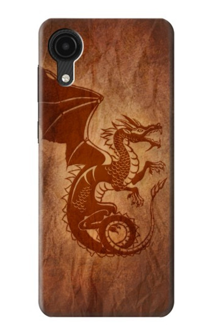 W3086 Red Dragon Tattoo Hard Case and Leather Flip Case For Samsung Galaxy A03 Core