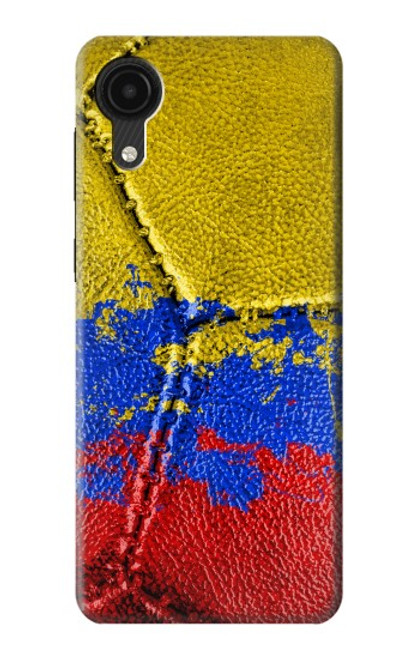 W3306 Colombia Flag Vintage Football Graphic Hard Case and Leather Flip Case For Samsung Galaxy A03 Core