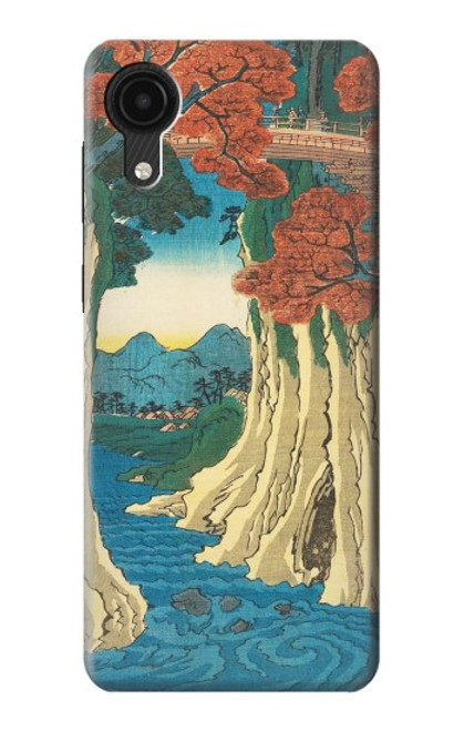 W3348 Utagawa Hiroshige The Monkey Bridge Hard Case and Leather Flip Case For Samsung Galaxy A03 Core