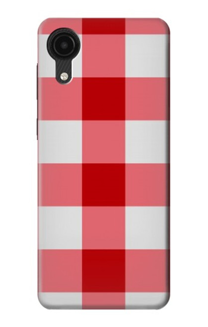 W3535 Red Gingham Hard Case and Leather Flip Case For Samsung Galaxy A03 Core