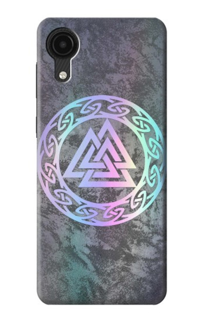 W3833 Valknut Odin Wotans Knot Hrungnir Heart Hard Case and Leather Flip Case For Samsung Galaxy A03 Core