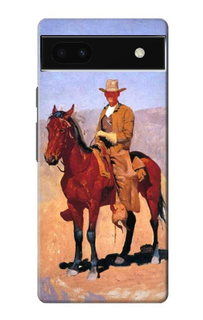 W0772 Cowboy Western Hard Case and Leather Flip Case For Google Pixel 6a