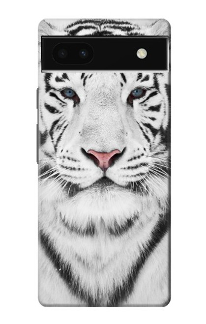 W2553 White Tiger Hard Case and Leather Flip Case For Google Pixel 6a