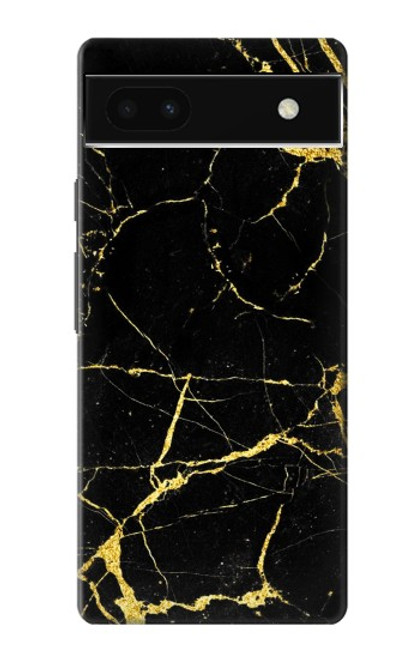 W2896 Gold Marble Graphic Printed Hard Case and Leather Flip Case For Google Pixel 6a