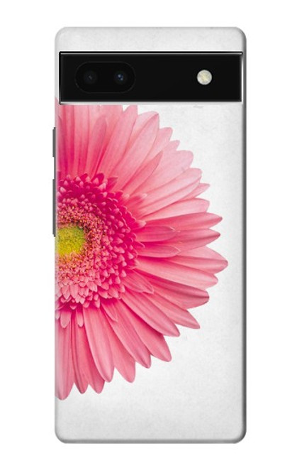 W3044 Vintage Pink Gerbera Daisy Hard Case and Leather Flip Case For Google Pixel 6a