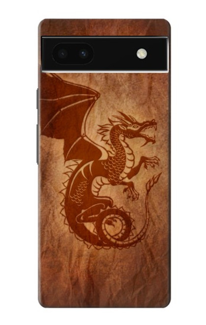 W3086 Red Dragon Tattoo Hard Case and Leather Flip Case For Google Pixel 6a