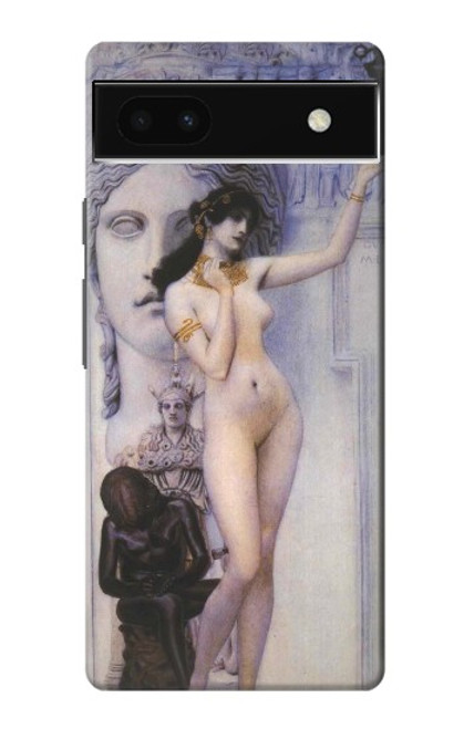 W3353 Gustav Klimt Allegory of Sculpture Hard Case and Leather Flip Case For Google Pixel 6a