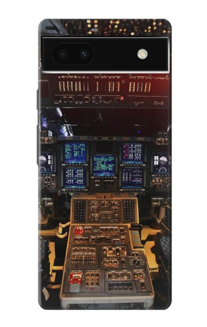 W3836 Airplane Cockpit Hard Case and Leather Flip Case For Google Pixel 6a
