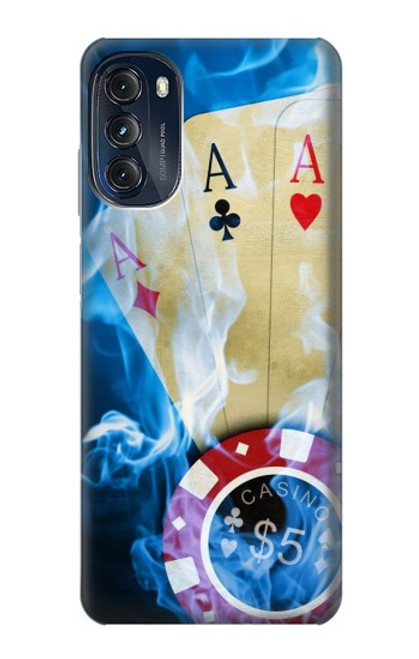 W0348 Casino Hard Case and Leather Flip Case For Motorola Moto G (2022)