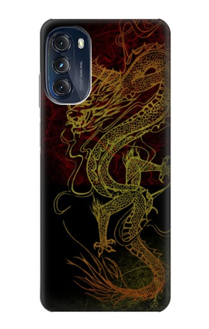 W0354 Chinese Dragon Hard Case and Leather Flip Case For Motorola Moto G (2022)