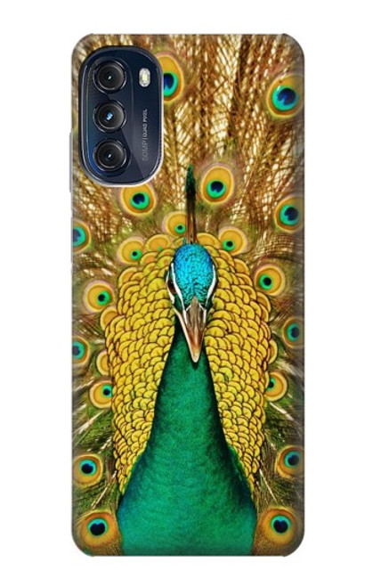 W0513 Peacock Hard Case and Leather Flip Case For Motorola Moto G (2022)