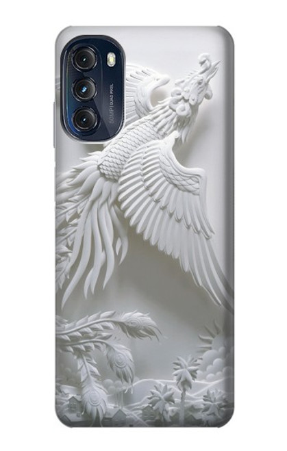 W0516 Phoenix Carving Hard Case and Leather Flip Case For Motorola Moto G (2022)