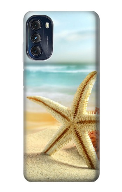 W1117 Starfish on the Beach Hard Case and Leather Flip Case For Motorola Moto G (2022)