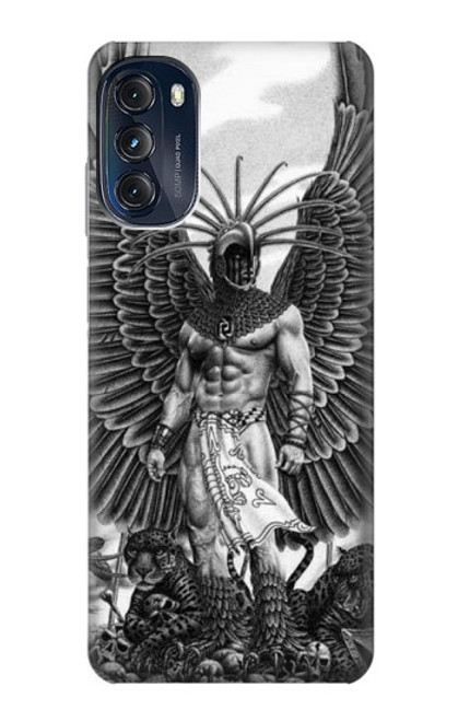 W1235 Aztec Warrior Hard Case and Leather Flip Case For Motorola Moto G (2022)