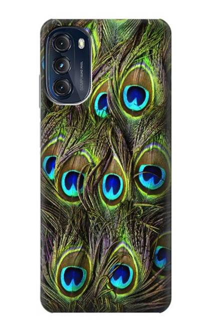 W1965 Peacock Feather Hard Case and Leather Flip Case For Motorola Moto G (2022)