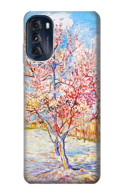 W2450 Van Gogh Peach Tree Blossom Hard Case and Leather Flip Case For Motorola Moto G (2022)