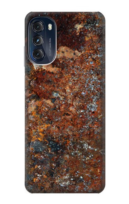 W2714 Rust Steel Texture Graphic Printed Hard Case and Leather Flip Case For Motorola Moto G (2022)