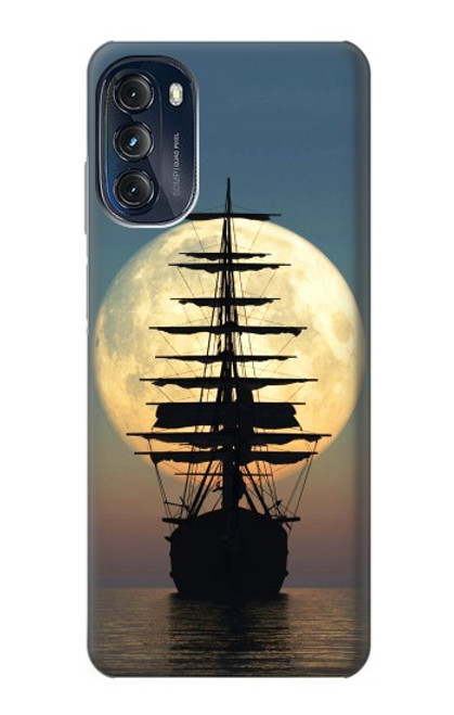 W2897 Pirate Ship Moon Night Hard Case and Leather Flip Case For Motorola Moto G (2022)