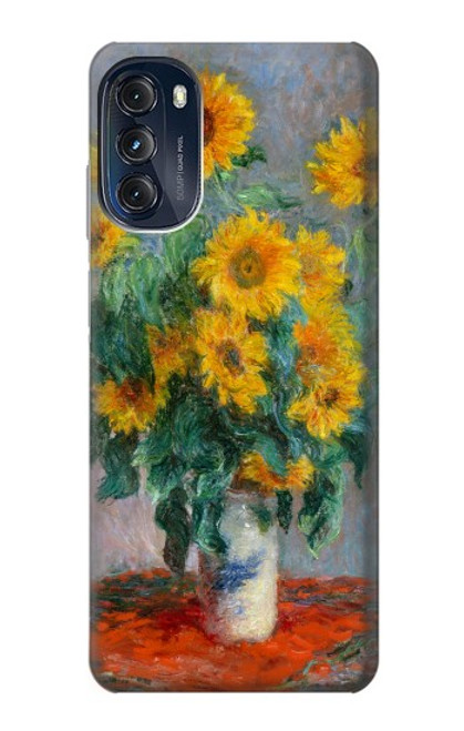 W2937 Claude Monet Bouquet of Sunflowers Hard Case and Leather Flip Case For Motorola Moto G (2022)