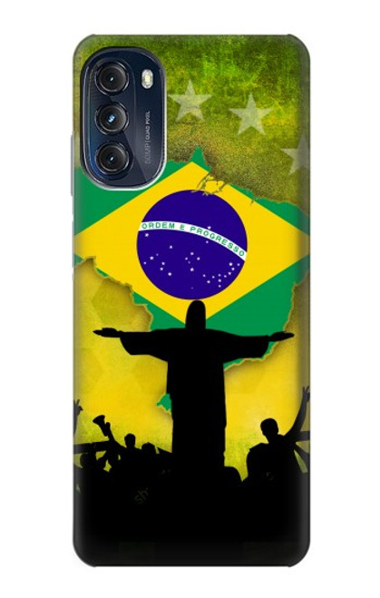 W2981 Brazil Football Soccer Hard Case and Leather Flip Case For Motorola Moto G (2022)