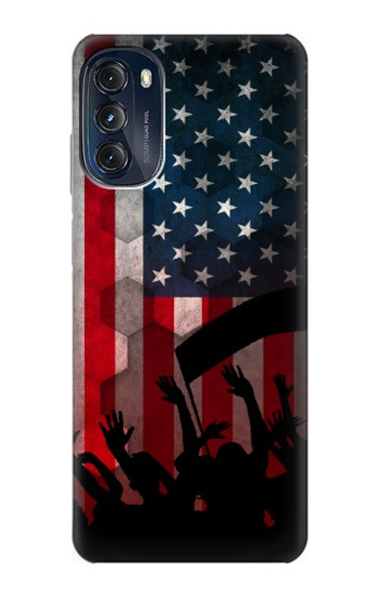 W2989 USA America Soccer Hard Case and Leather Flip Case For Motorola Moto G (2022)