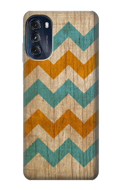 W3033 Vintage Wood Chevron Graphic Printed Hard Case and Leather Flip Case For Motorola Moto G (2022)