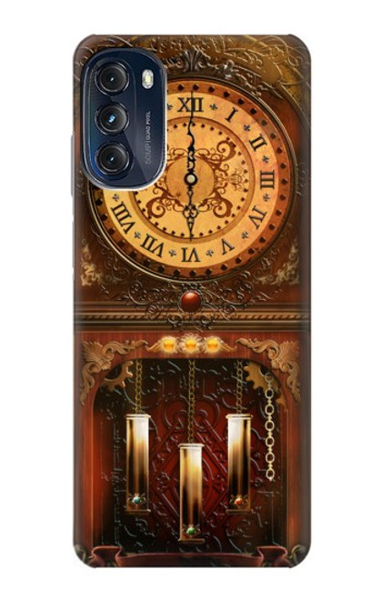 W3174 Grandfather Clock Hard Case and Leather Flip Case For Motorola Moto G (2022)