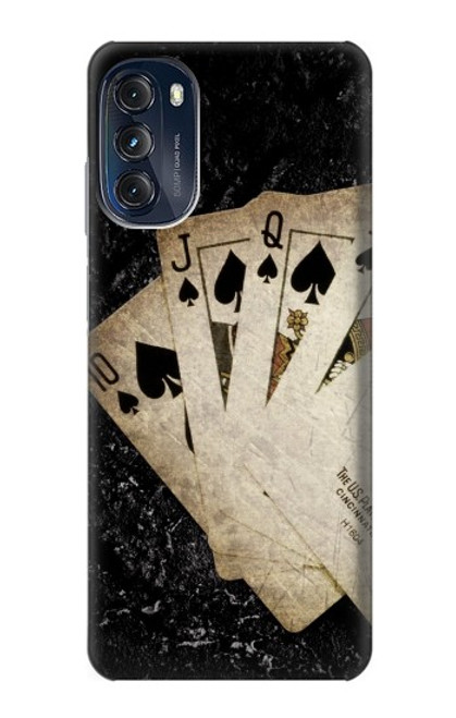 W3231 Vintage Royal Straight Flush Cards Hard Case and Leather Flip Case For Motorola Moto G (2022)