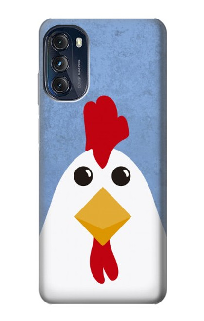 W3254 Chicken Cartoon Hard Case and Leather Flip Case For Motorola Moto G (2022)