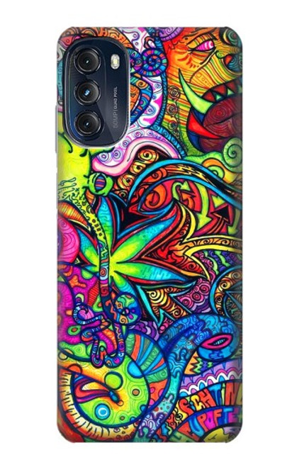 W3255 Colorful Art Pattern Hard Case and Leather Flip Case For Motorola Moto G (2022)