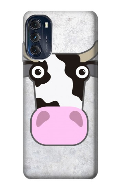 W3257 Cow Cartoon Hard Case and Leather Flip Case For Motorola Moto G (2022)