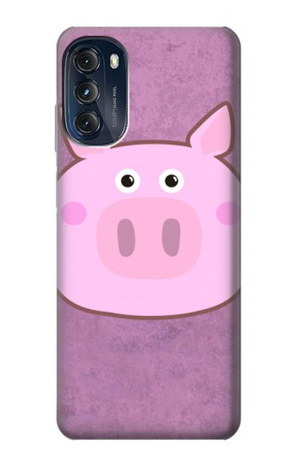 W3269 Pig Cartoon Hard Case and Leather Flip Case For Motorola Moto G (2022)