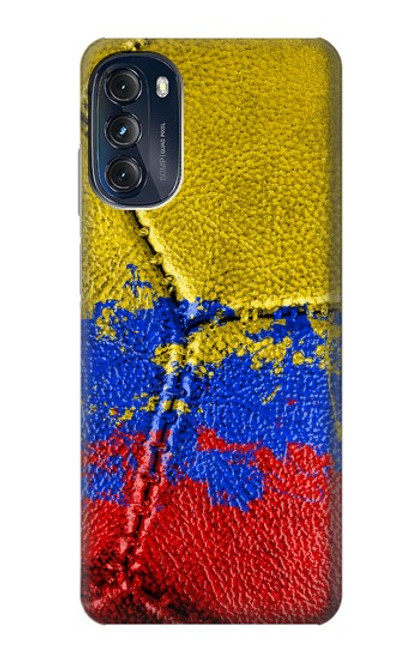 W3306 Colombia Flag Vintage Football Graphic Hard Case and Leather Flip Case For Motorola Moto G (2022)